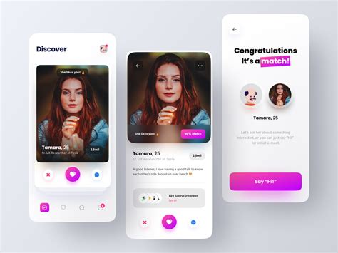 dating app interfaces